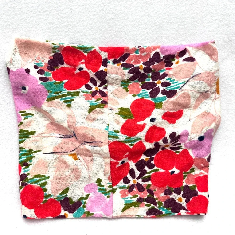 Madison 88 Anthropologie Wool Floral Infinity Snood Scarf Knit